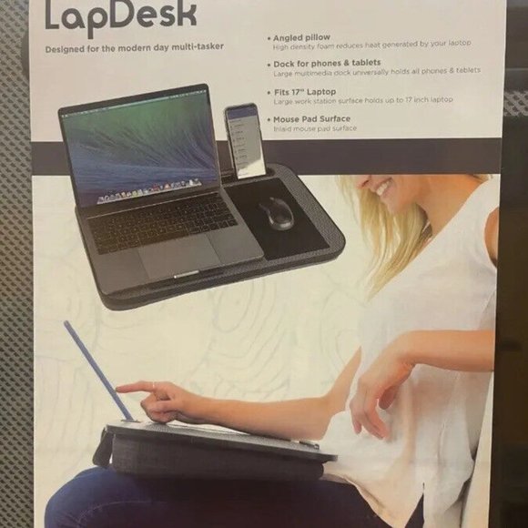 COPY - Modern Media Lap Desk, Fits 17" Laptop, dock for phone & Table, Mouse pad - Picture 5 of 7